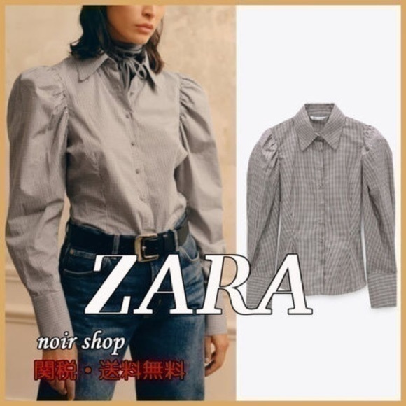 ZARA shoulder pad long sleeve Blouse 4043/270 - Picture 1 of 16